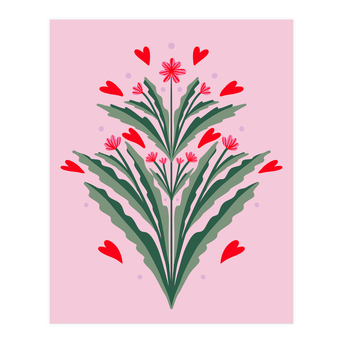 Hearts And Flowers Sum (Print Only)