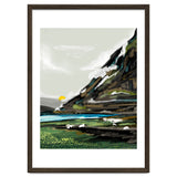 Graze, Cattle Nature Landscape Painting, Mountains Wild Adventure Cows, Animals Grassland Bohemian thumbnail