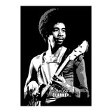 Stanley Clarke American Bassist in Grayscale (Print Only) thumbnail