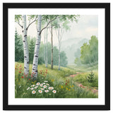 Birch Grove Serenity: A Meadow Wildflower Path thumbnail