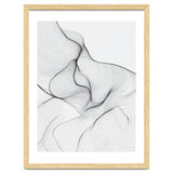 Abstract Black And White Flowing Lines Organic Form thumbnail