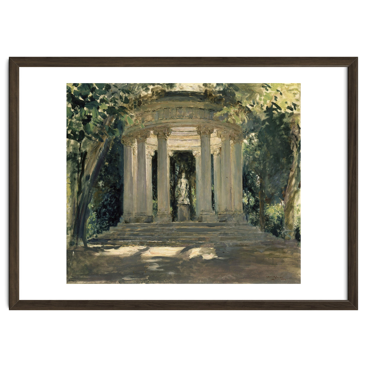 THE VILLA ADRIANA OF TIVOLI (ROME) - 1926 - OIL ON CANVAS - 0.60 X 0.70 M.