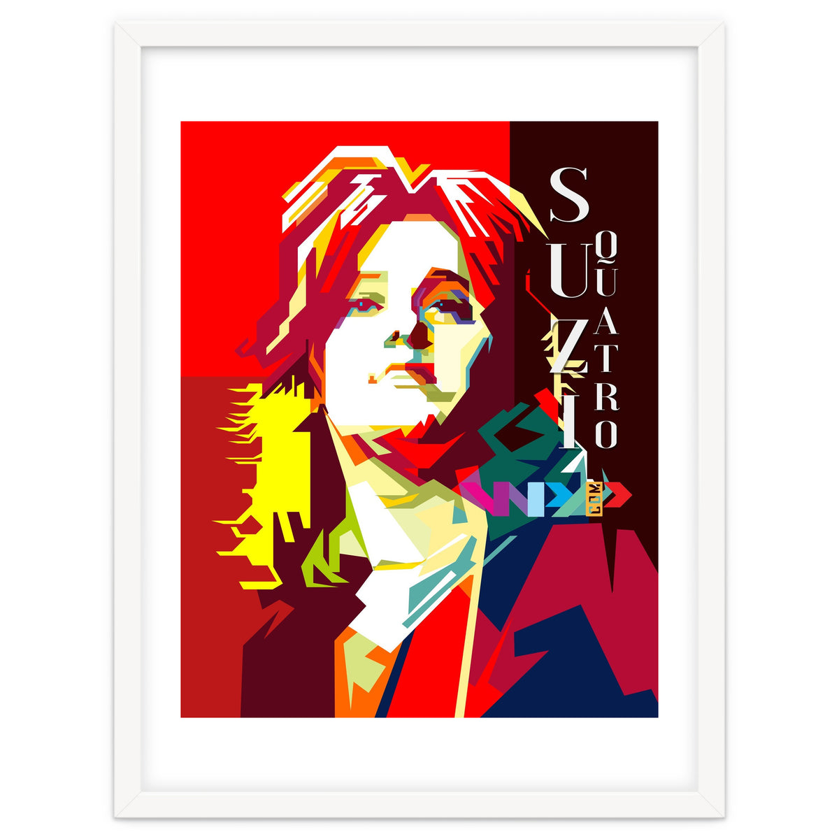 Suzi Quatro Rock N Roll Blues Singer Musician Pop Art WPAP