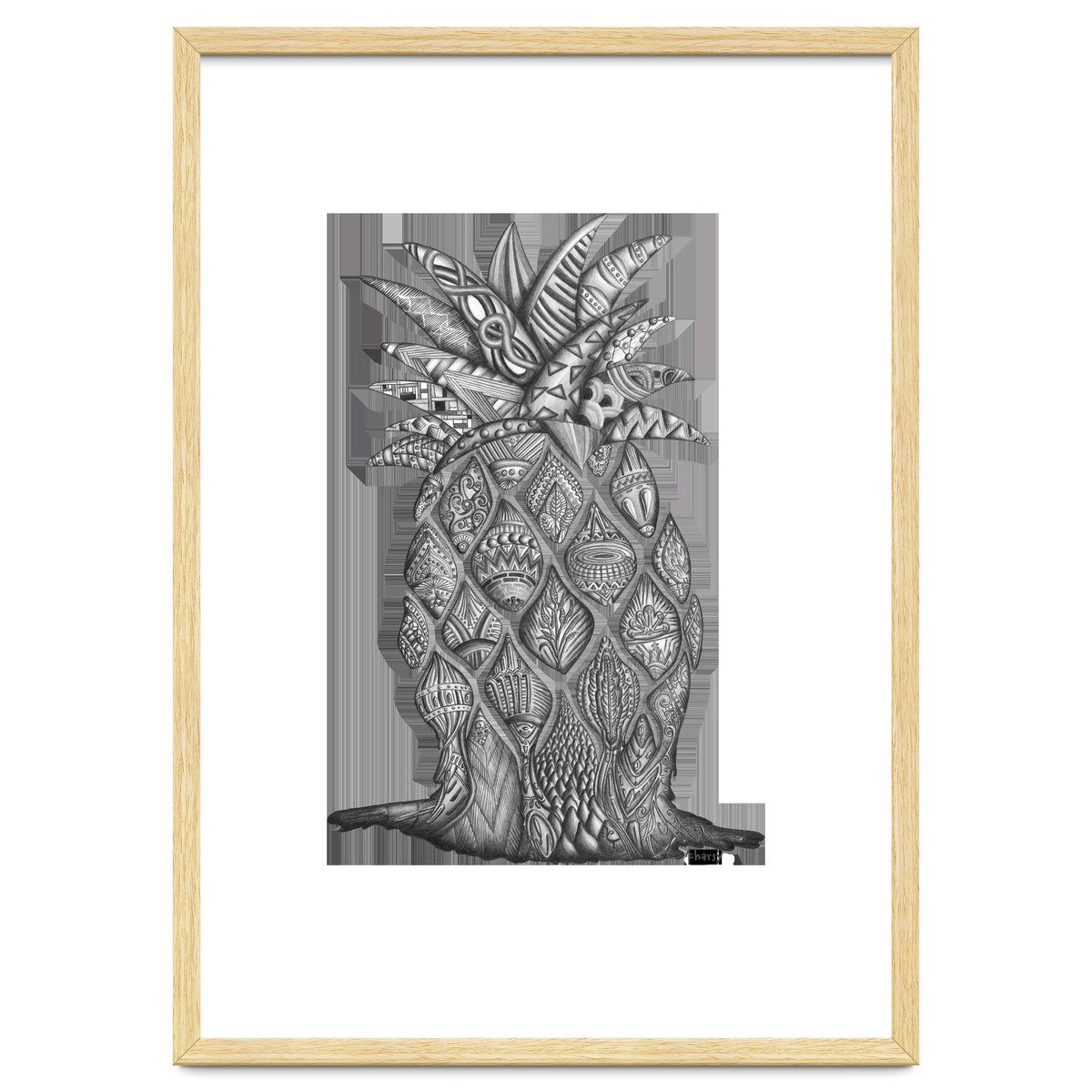 Surreal melting pineapple by Charsy