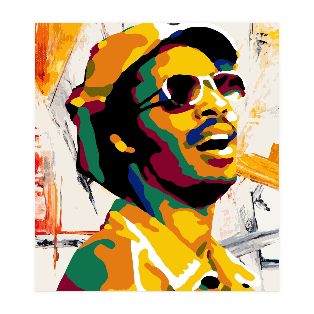 Stevie Wonder Retro Pop Art 3 (Print Only)
