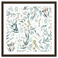 Eucalyptus Leaves Botanical Pattern