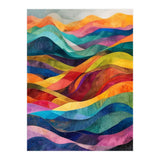 Vibrant Abstract Ribbon Landscape Art (Print Only) thumbnail