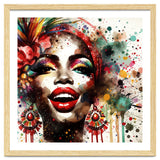 Brazilian Carnival Watercolor Portrait thumbnail