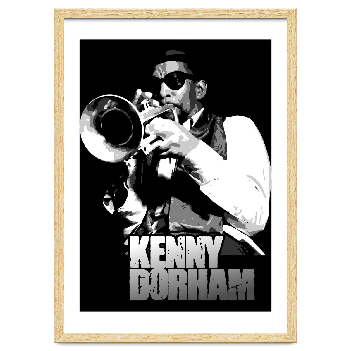 Kenny Dorham Jazz Trumpeter in Grayscale