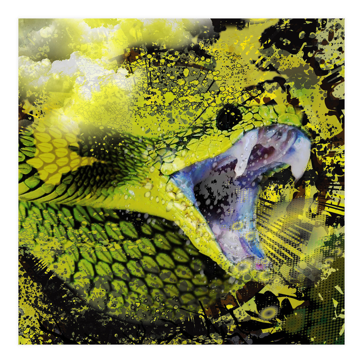 Green Viper Reptile (Print Only)
