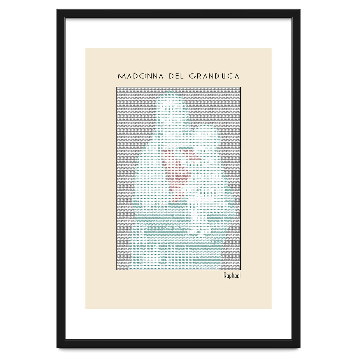 Madonna del Granduca (1505) – Raphael (ascii art)