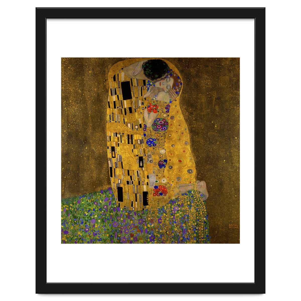 Gustav Klimt The Kiss Gold Romantic Art