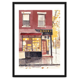 Cozy Bookshop, Autumn Book Shop Street Art, LibraryBook Store thumbnail