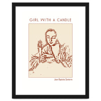 Girl With A Candle – Jean Baptiste Santerre