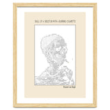 Skull Of A Skeleton With A Burning Cigarette Vincent Van Gogh Ascii Art thumbnail