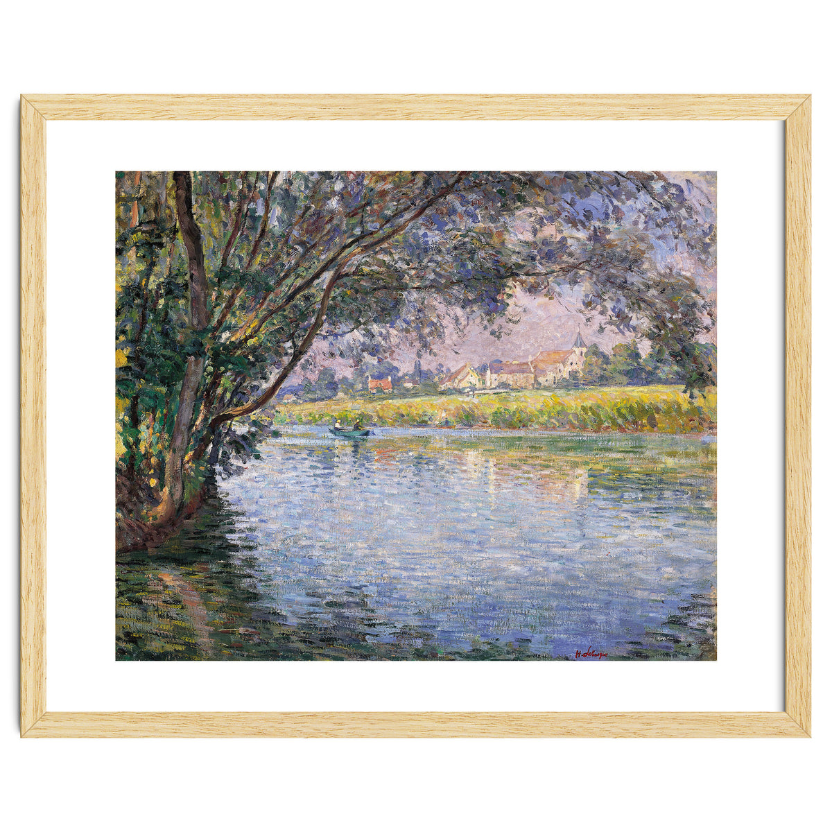 Henri Lebasque (Champigné, 1865-Le Cannet, 1937). Banks of the RIver Marne near Montévrain (ca. 1...