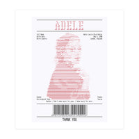 Receipt Art Adele Red (Print Only)