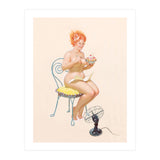Beautiful Chubby Girl Enjoys In Ice Cream (Print Only) thumbnail