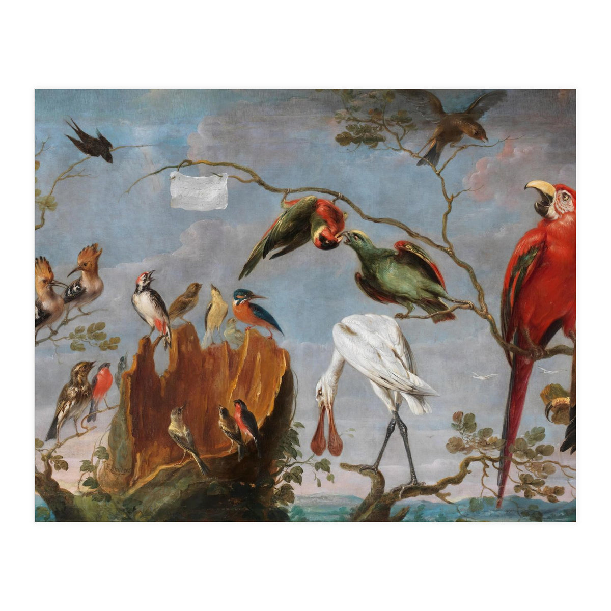 Frans Snyders / 'Concert of the Birds', 17th century, Flemish School, Oil on canvas. (Print Only)