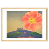 Georgia O’Keeffe – Hollyhock Pink with Pedernal (1937) | Vibrant Modernist Floral Landscape of New Mexico thumbnail