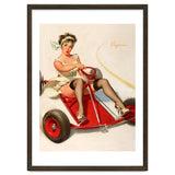 Pinup Sexy Girl On A Go Cart Car thumbnail