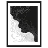 Abstract Black And White Wavy Lines Flowing thumbnail