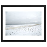 Winter grass in snow beach thumbnail