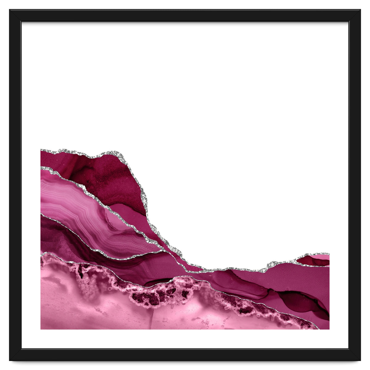 Burgundy & Silver Agate Texture 09