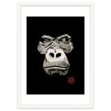 Angry Gorilla White In Black thumbnail
