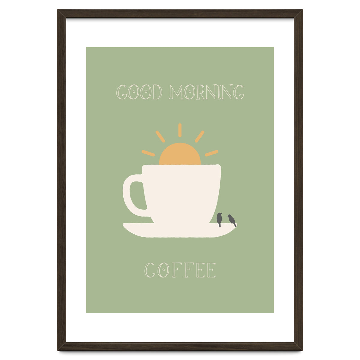 GOOD MORNING COFFEE with birds