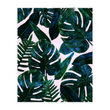 Tropical Nature Monstera Watercolor Painting, Botanical Jungle Dark Palm Illustration (Print Only) thumbnail