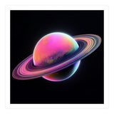 Neon Nebula Planet: Surreal Cosmic Illustration (Print Only) thumbnail