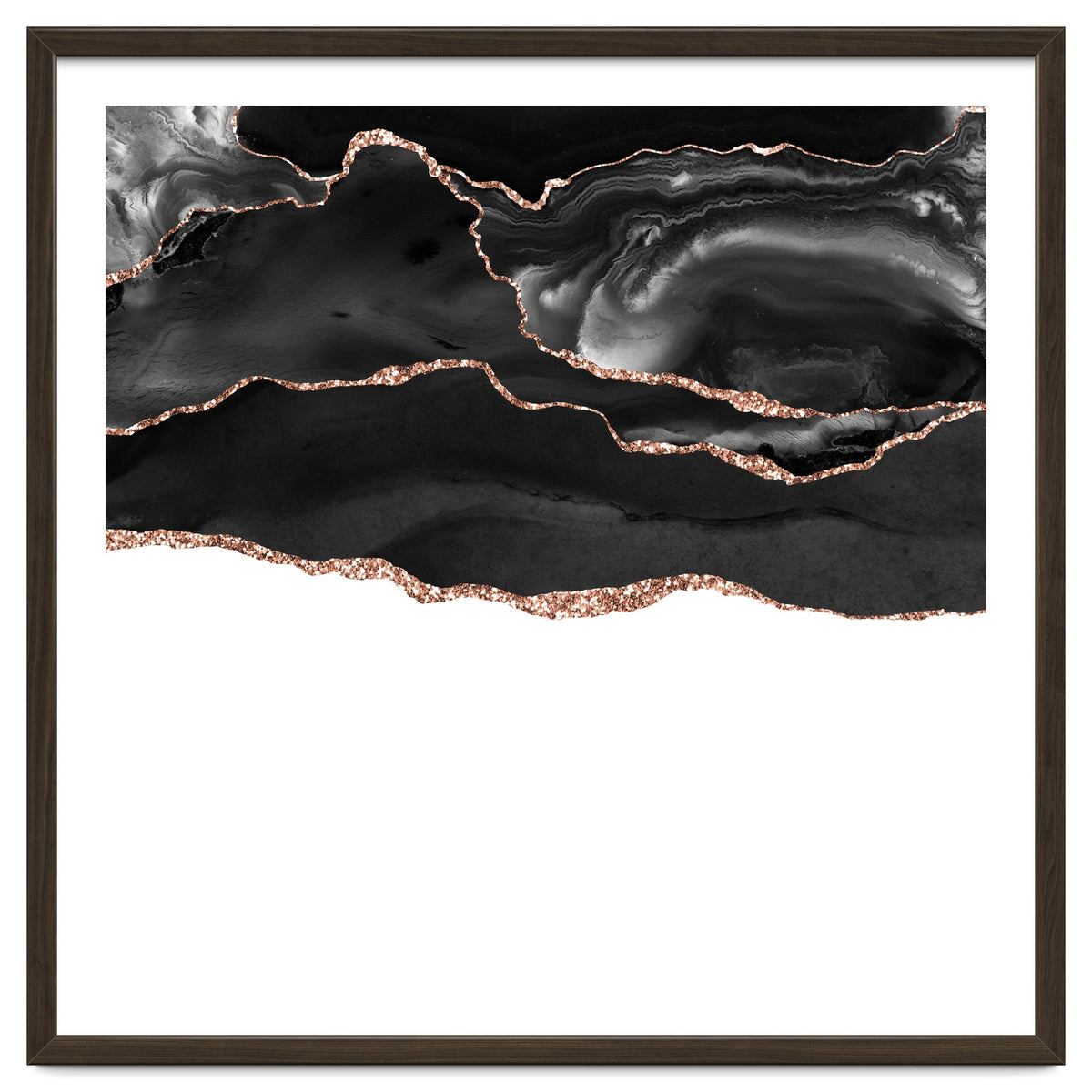 Black & Rose Gold Agate Texture 05