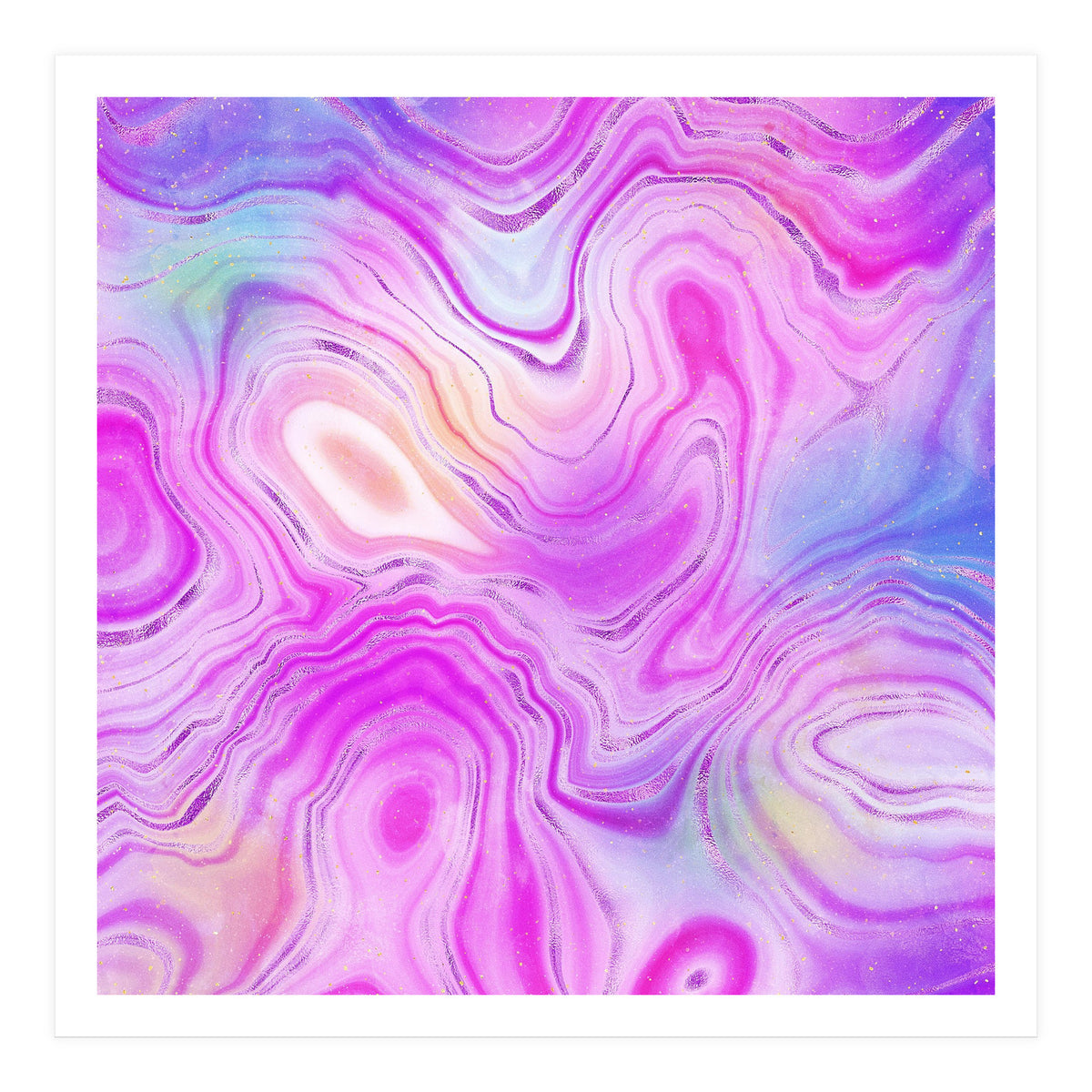 Neon Agate Texture 10  (Print Only)