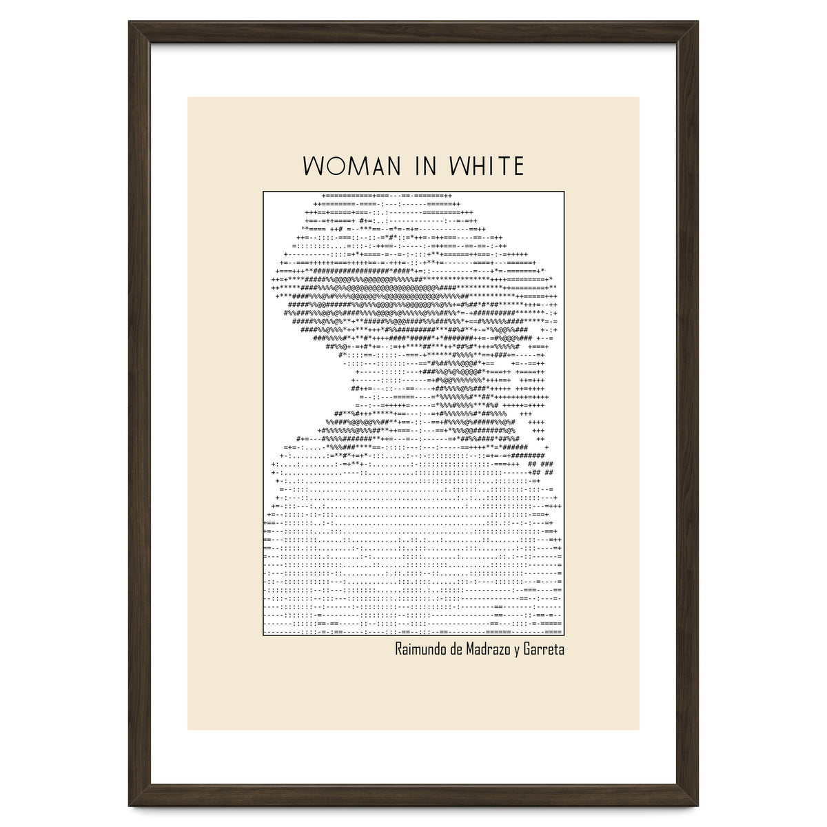 Woman In White – Raimundo De Madrazo Y Garreta (ascii Art)