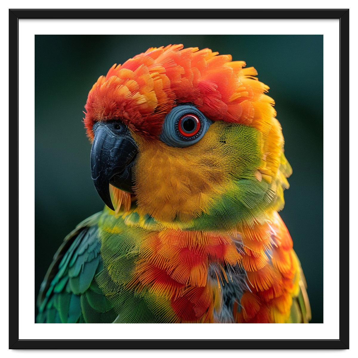 Sun Conure Parrot Close Up Eye