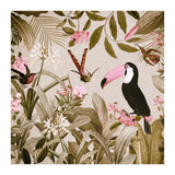 Vintage Exotic Birds Sepia Rainforest Flower Jungle (Print Only) thumbnail