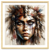 Regal Warrior Woman Watercolor Portrait thumbnail