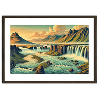 Vintage Iceland, Landscape Poster