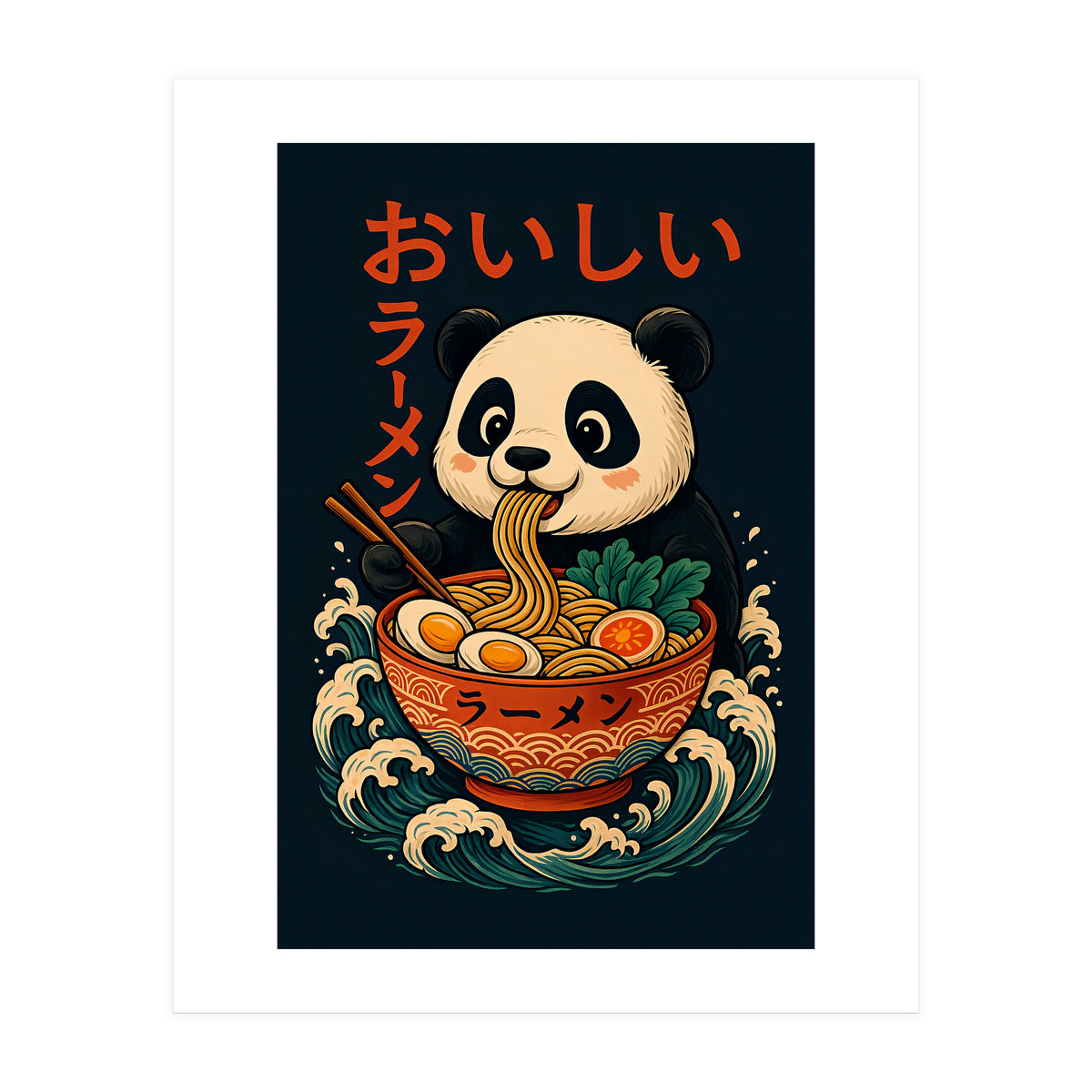 Ramen Panda Japanese (Print Only)