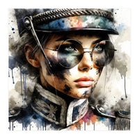 Watercolor Napoleonic Soldier Woman #5 (Print Only)