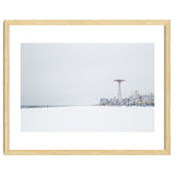 Amusement park in the winter seascape thumbnail