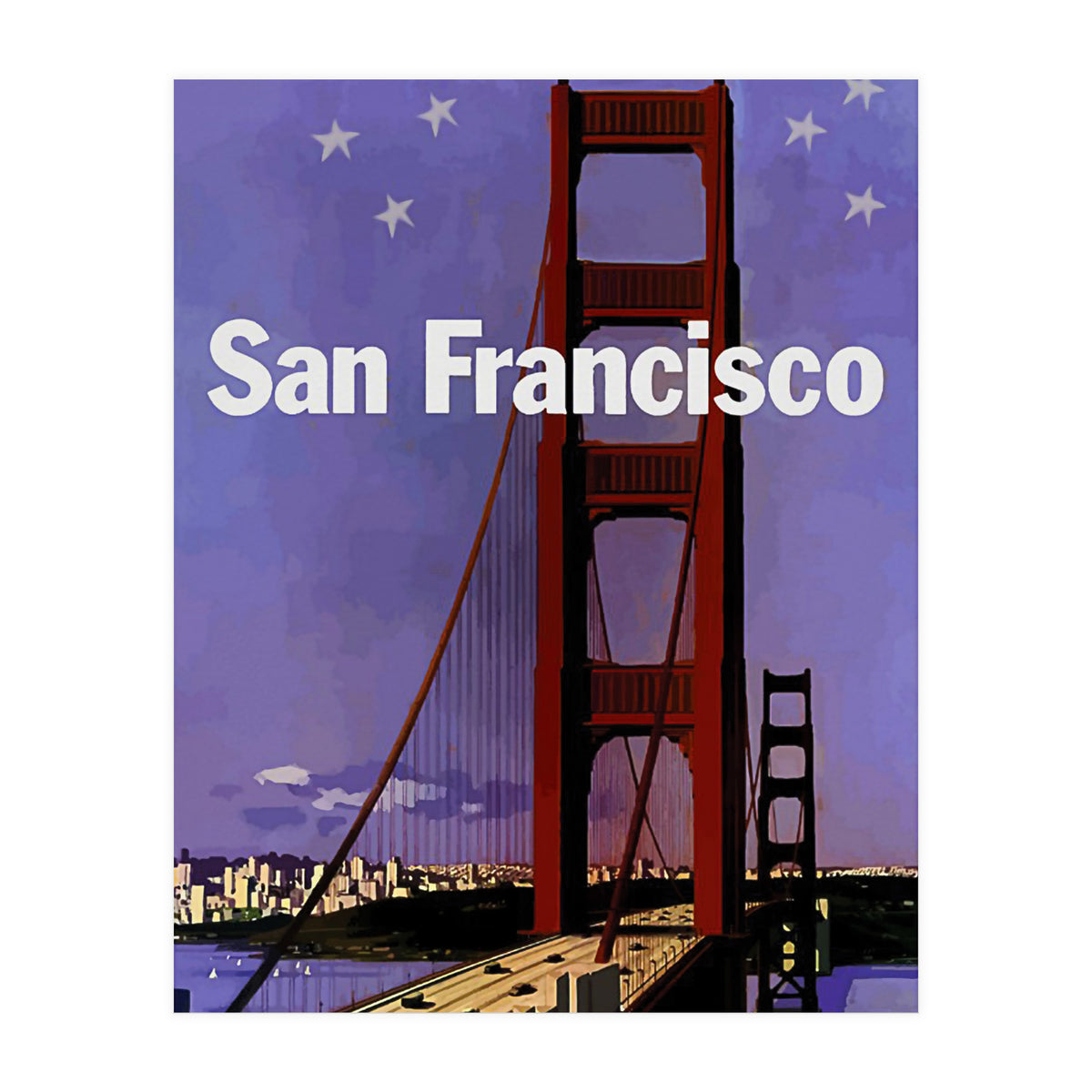 Gold Gate at Night, San Francisco (Print Only)