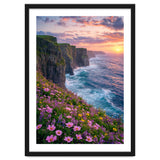 Coastal Sunset Wildflowers: Dramatic Ocean Cliffs and Floral Meadow thumbnail