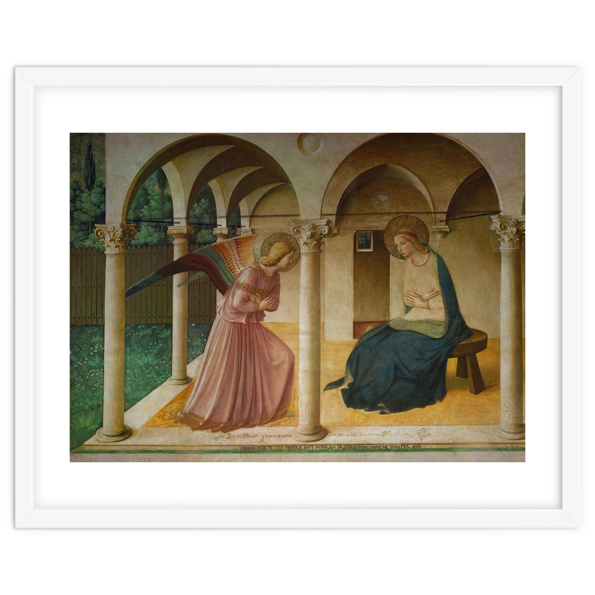 The Annunciation. Fresco in the former dormitory of the Dominican monastery San Marco, Florence.