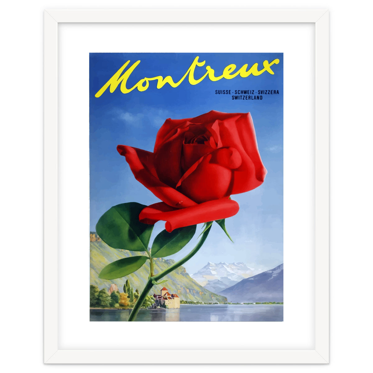 Red Rose on Montreux, Switzerland