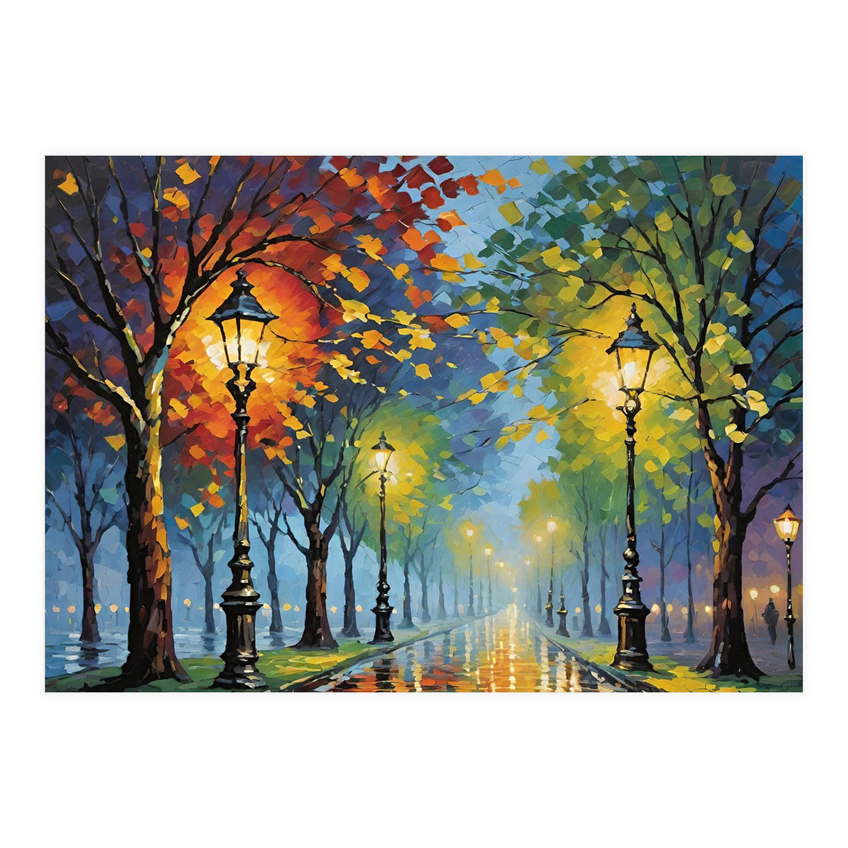 Rainy Abstract Art Nature (Print Only)