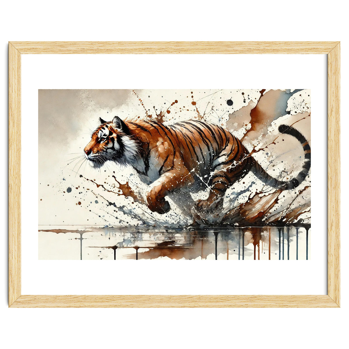 Dynamic Tiger In Motion
