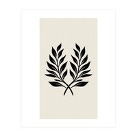 Minimalist Laurel Wreath: Botanical Line Art (Print Only)