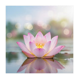 Ethereal Lotus Bloom: Serene Botanical Reflection (Print Only) thumbnail